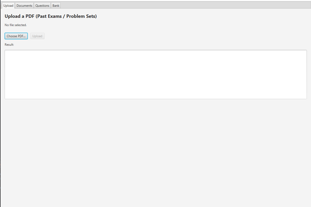 Question Bank demo screenshot